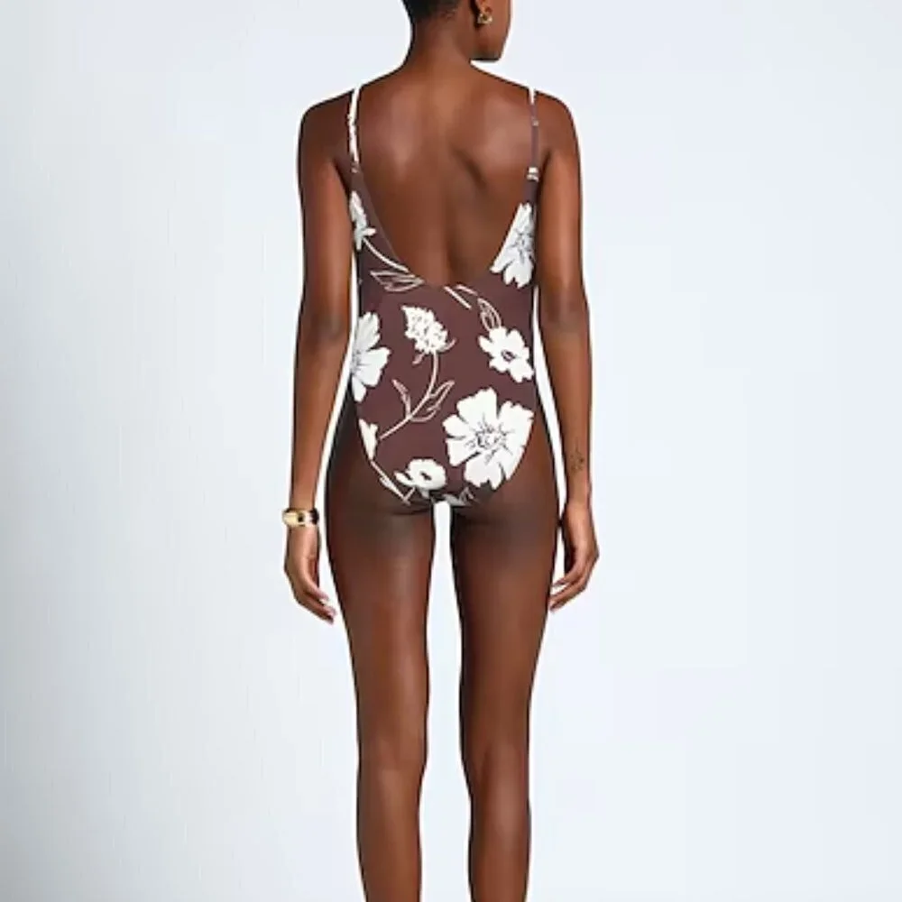 TORY BURCH  High-Leg Tank Printed One-Piece Swimsuit - Daisy